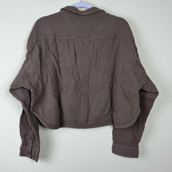 Bobi Brown Bistro Cropped Button-Up Shirt NWT Size Large - Picture 6 of 8